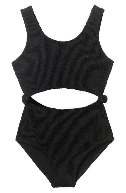 Kids' Cutout Crinkle One-Piece Swimsuit (Big Kid)