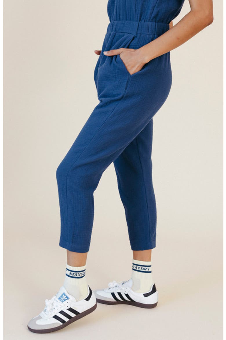 Jameela Organic Cotton Gauze Jumpsuit, Alternate, color, Deep Sea