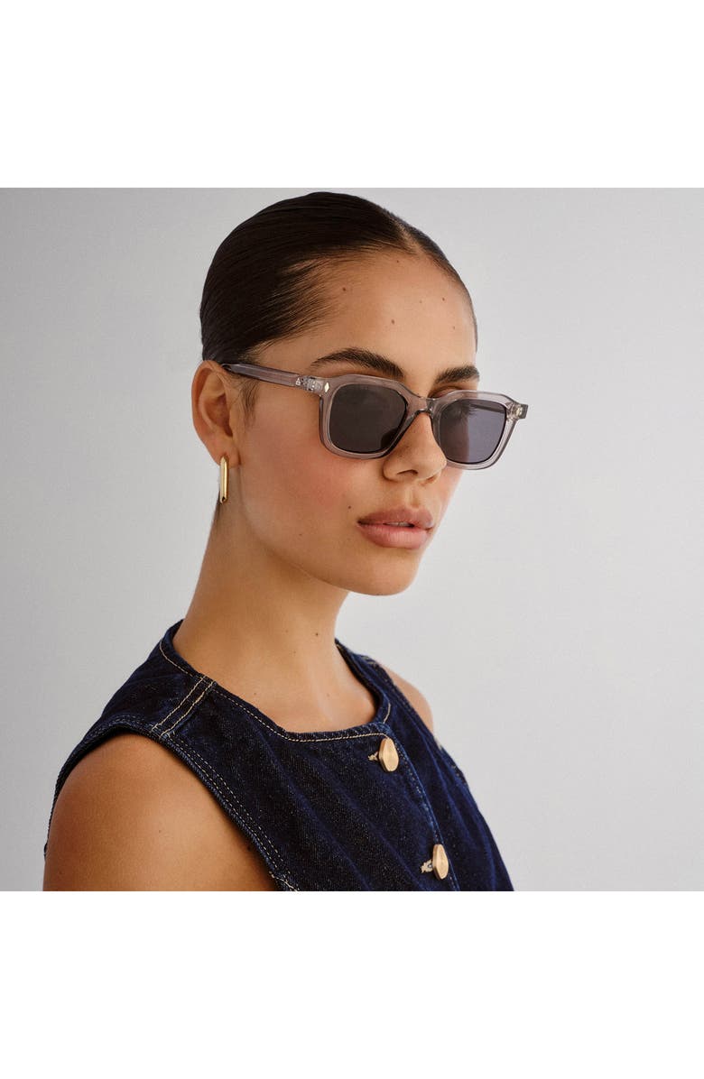 AIRE Zodiac 48mm Small Square Sunglasses, Alternate, color, Ash Grey / Smoke Mono