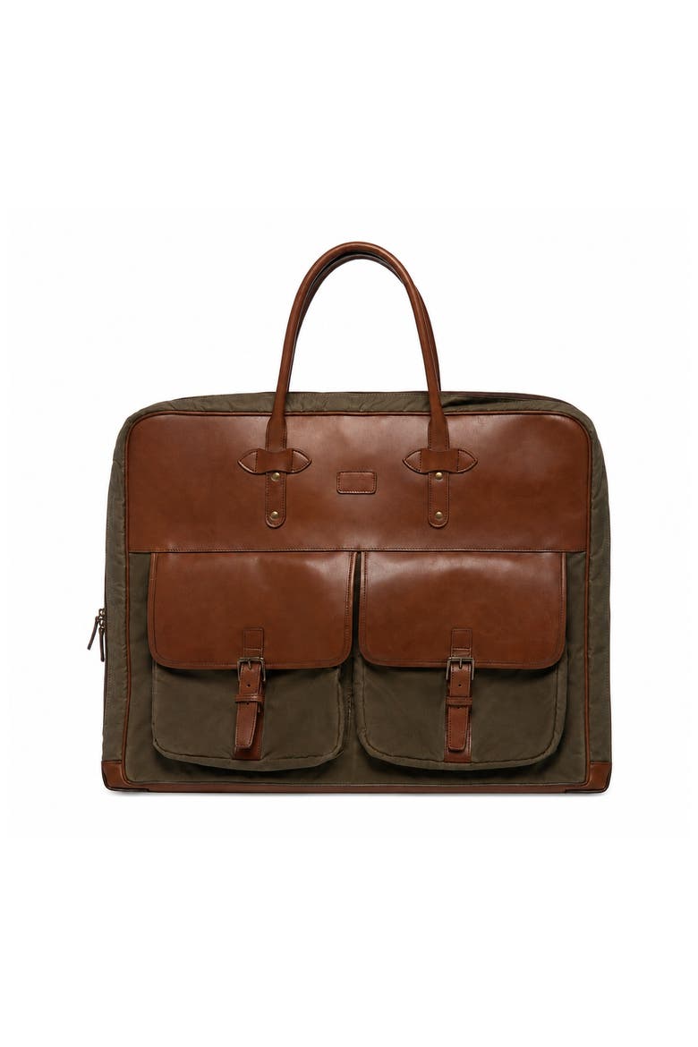 Prescott Waxed Canvas Garment Bag, Main, color, Olive