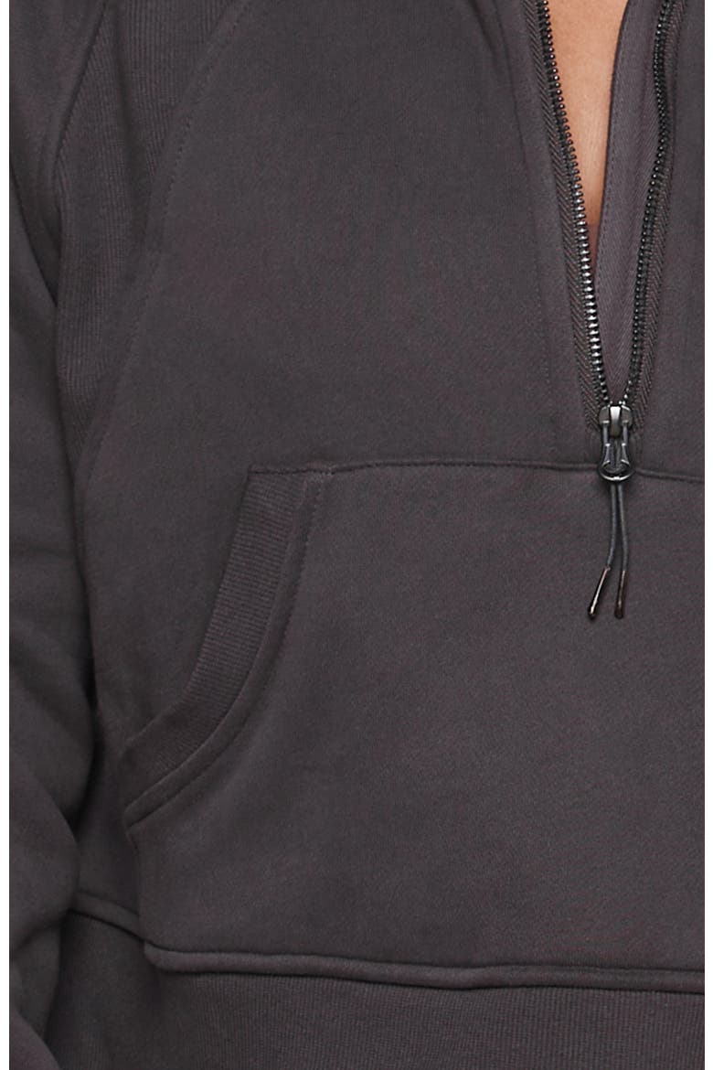 Effortless Fleece Crop Half Zip Sweatshirt, Alternate, color, Phantom Grey