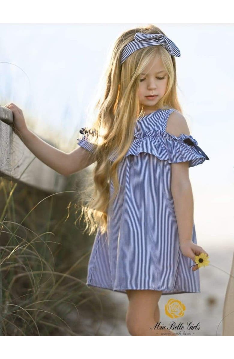 Mia Belle Girls Girls Sunbathing Sweetie Cold-Shoulder Dress, Alternate, color, 