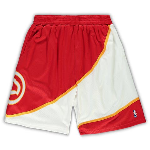 Men's Mitchell & Ness Red Atlanta Hawks Big & Tall Hardwood Classics Team Swingman Shorts
