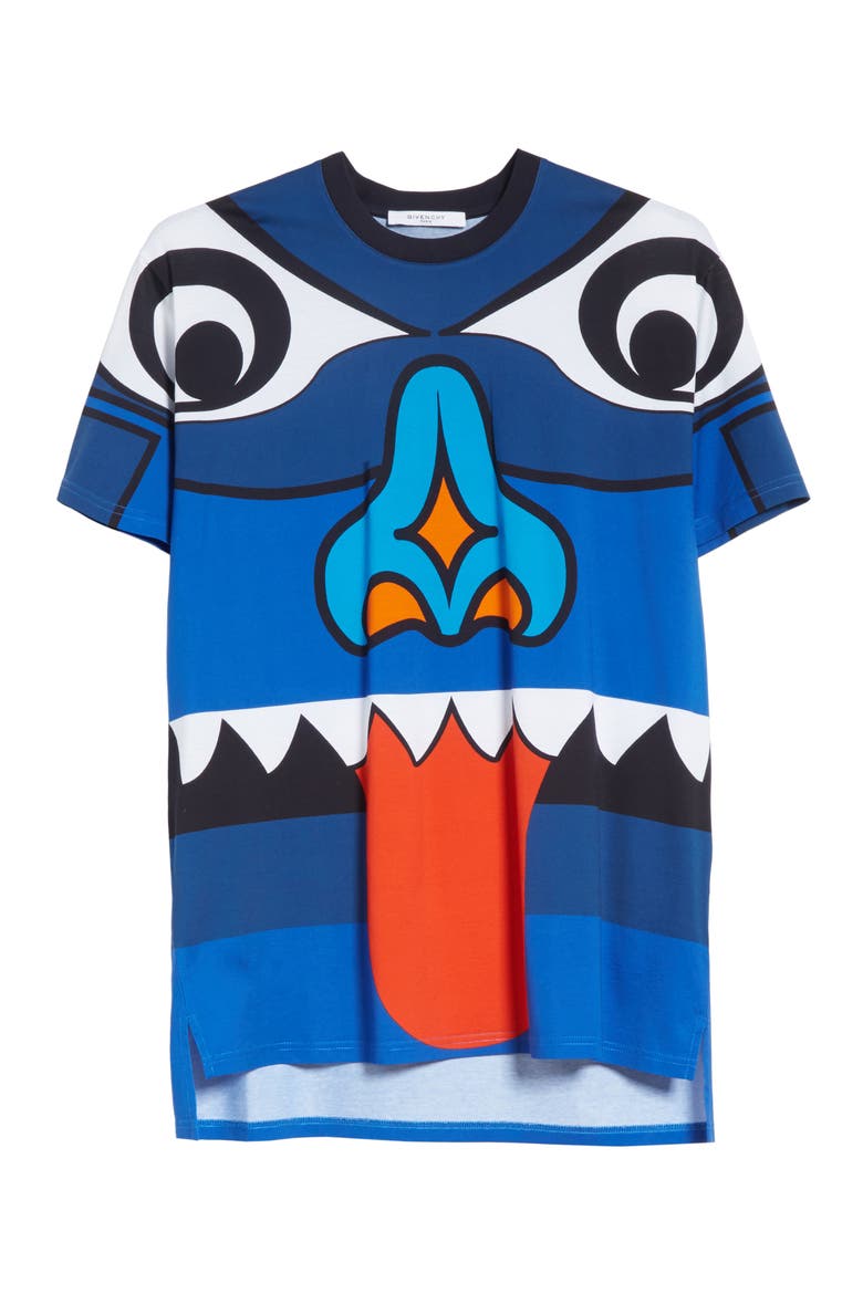 Totem Print T-Shirt, Alternate, color, BLUE