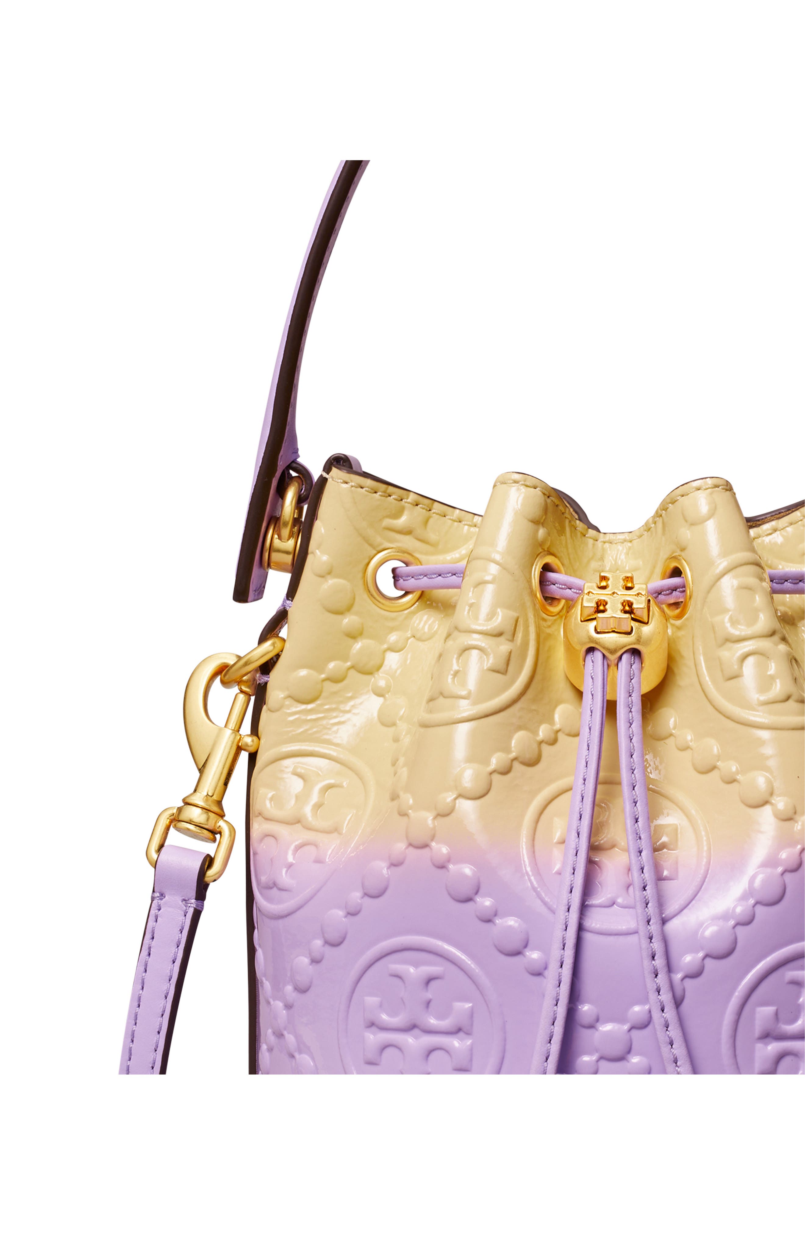 Tory Burch T Monogram Mini Leather Bucket Bag, Alternate, color, 
