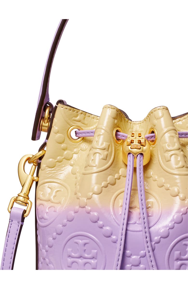 Tory Burch T Monogram Mini Leather Bucket Bag, Alternate, color,