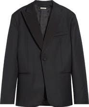 JW Anderson Peak Lapel Black Wool Tuxedo Jacket