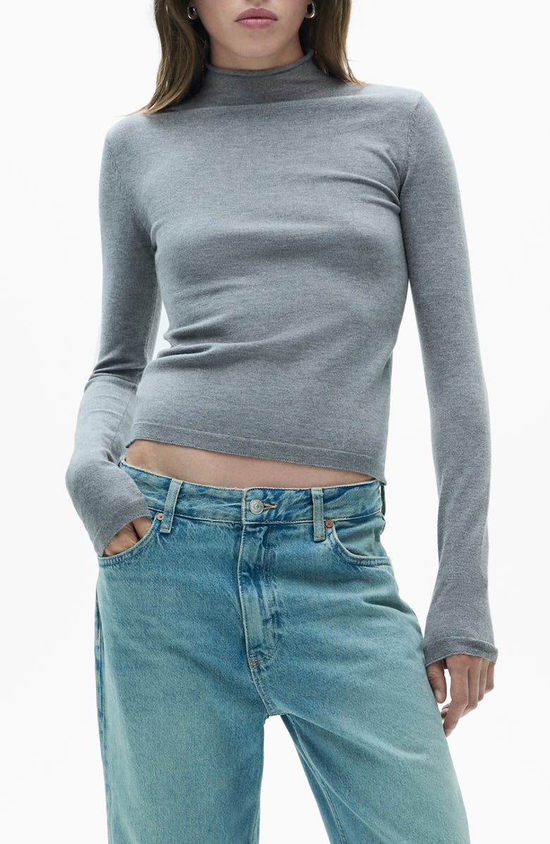 MANGO Funnel Neck Sweater, Main, color, 