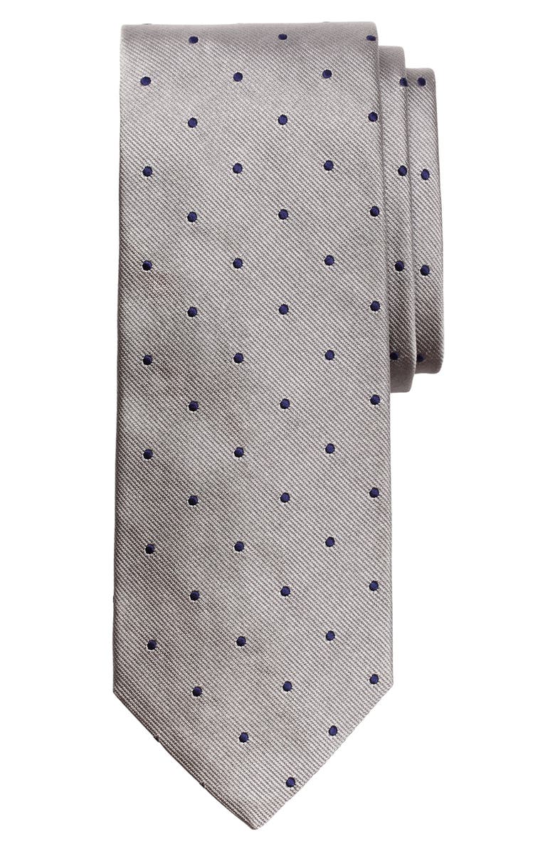 Brooks Brothers Small Dot Silk Tie, Main, color, 