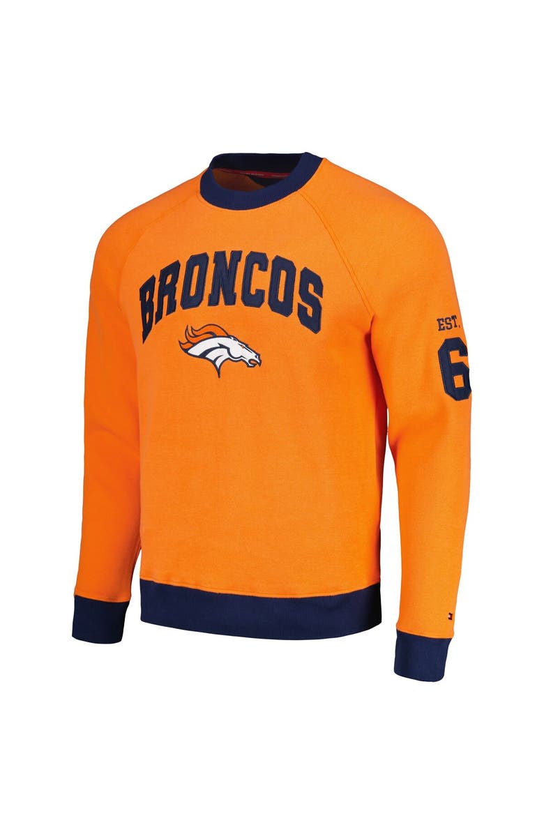 Tommy Hilfiger Men's Tommy Hilfiger Orange Denver Broncos Reese Raglan Tri-Blend Pullover Sweatshirt, Alternate, color, Orange