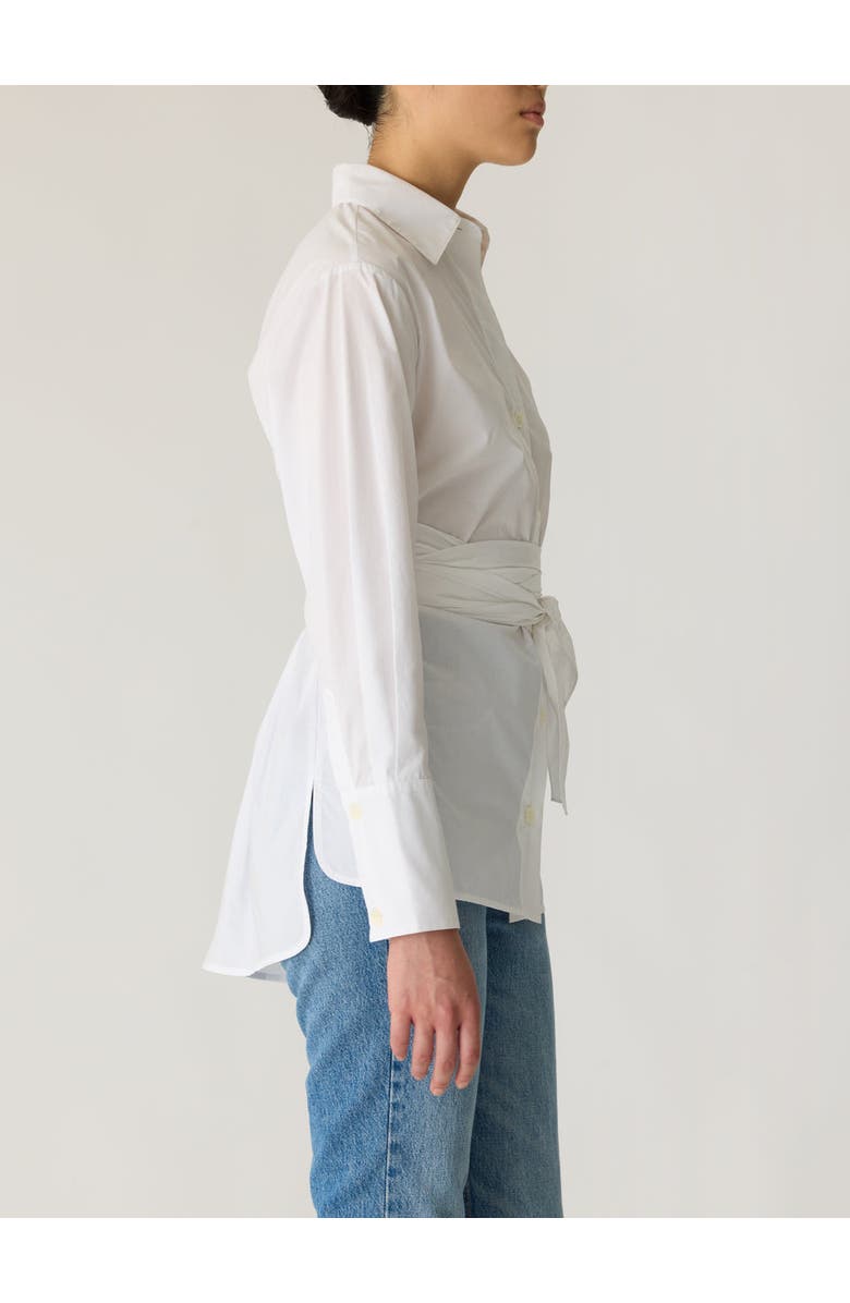 Rebecca Taylor Poplin Wrap Blouse, Alternate, color, Milk