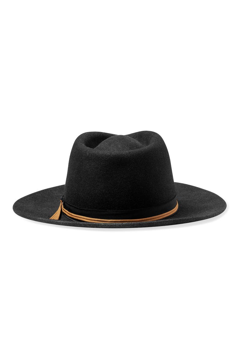 Dayton Wool Felt Fedora, Alternate, color, BLACK WORN WASH
