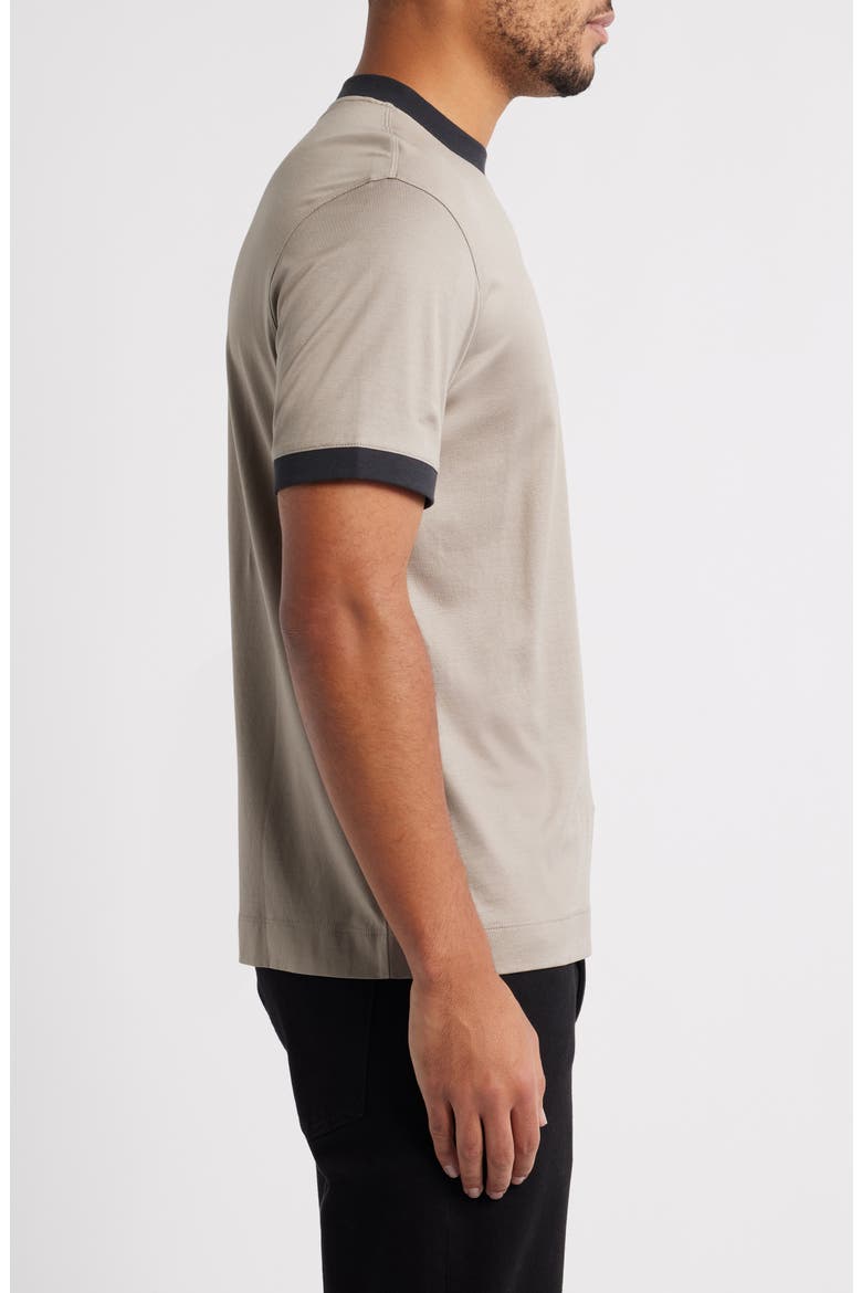 Short Sleeve Ringer T-shirt, Alternate, color, BEIGE