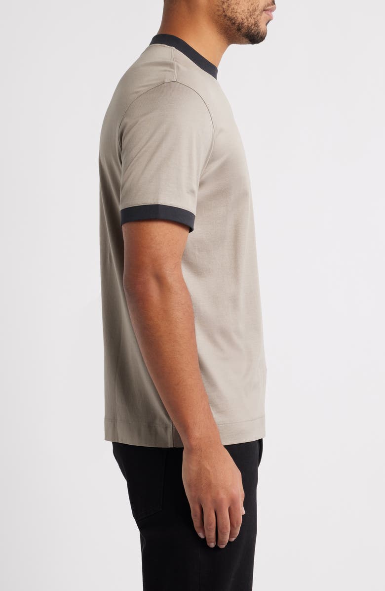 Emporio Armani Short Sleeve Ringer T-shirt, Alternate, color, Beige