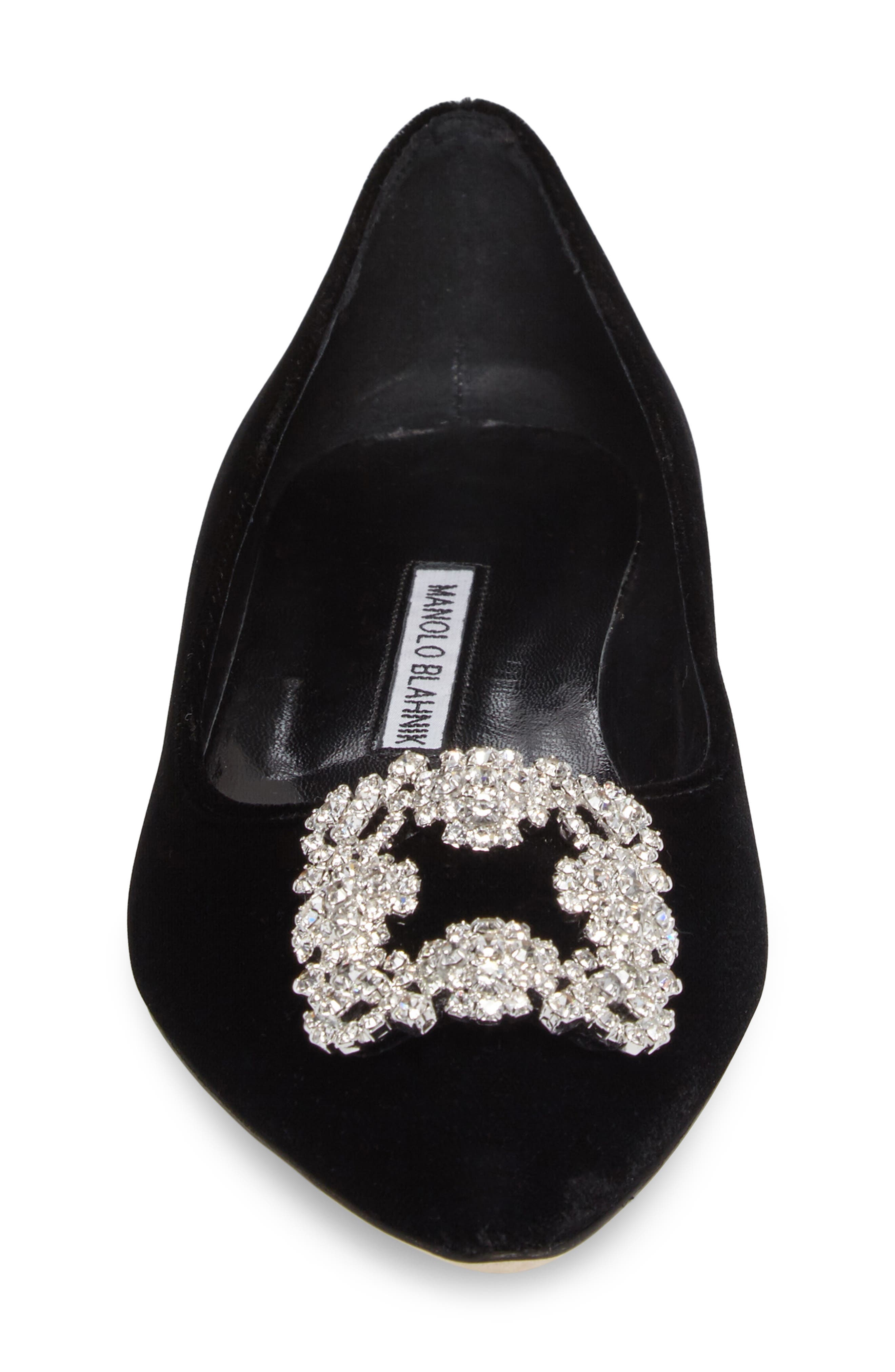 Hangisi Pointed Toe Flat, Alternate, color, BLACK VELVET