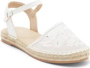 TOP MODA Chrom Floral Embroidered Ankle Strap Flat