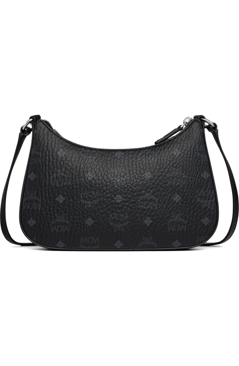 MCM Aren Duo Hobo in Visetos, Alternate, color, Black