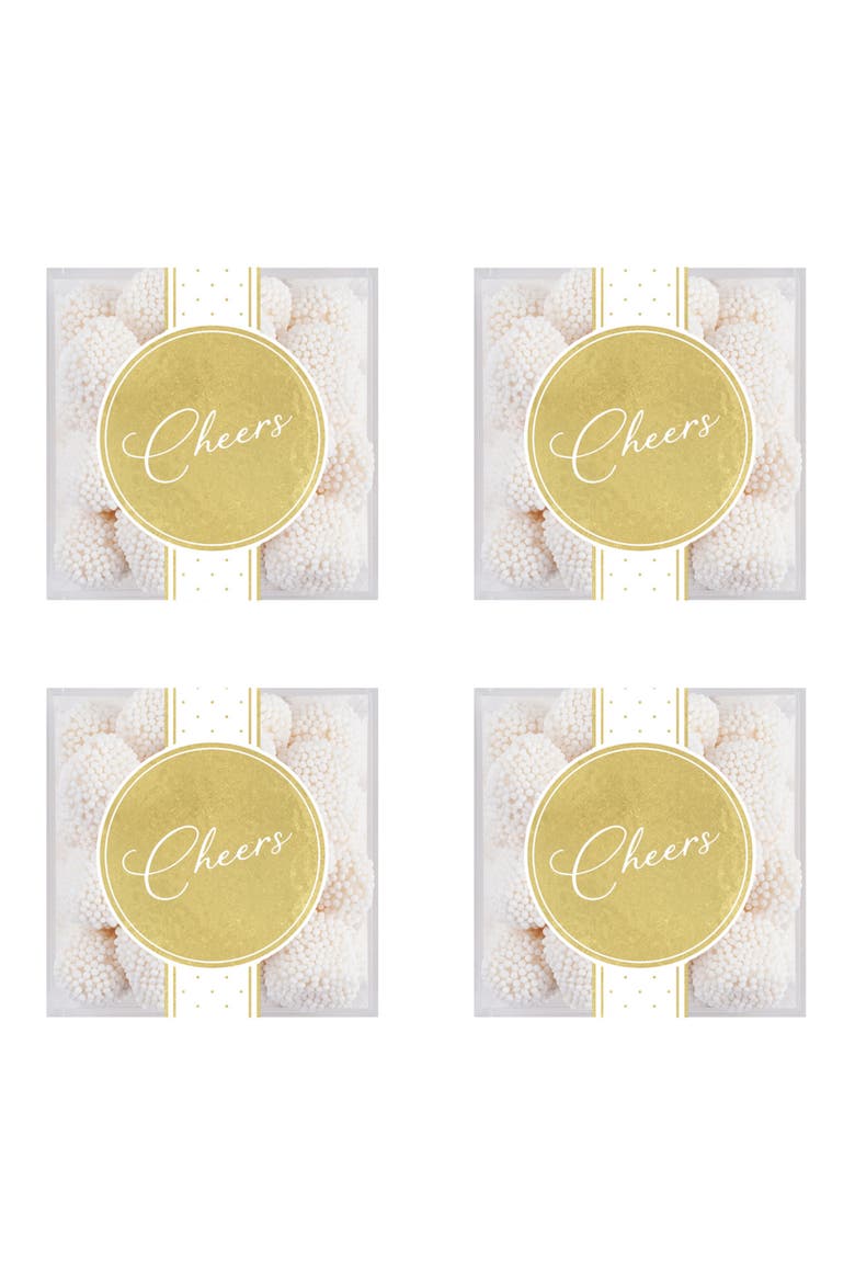 Cheers Set of 4 Champagne Bubbles Candy Cubes, Main, color, NO COLOR