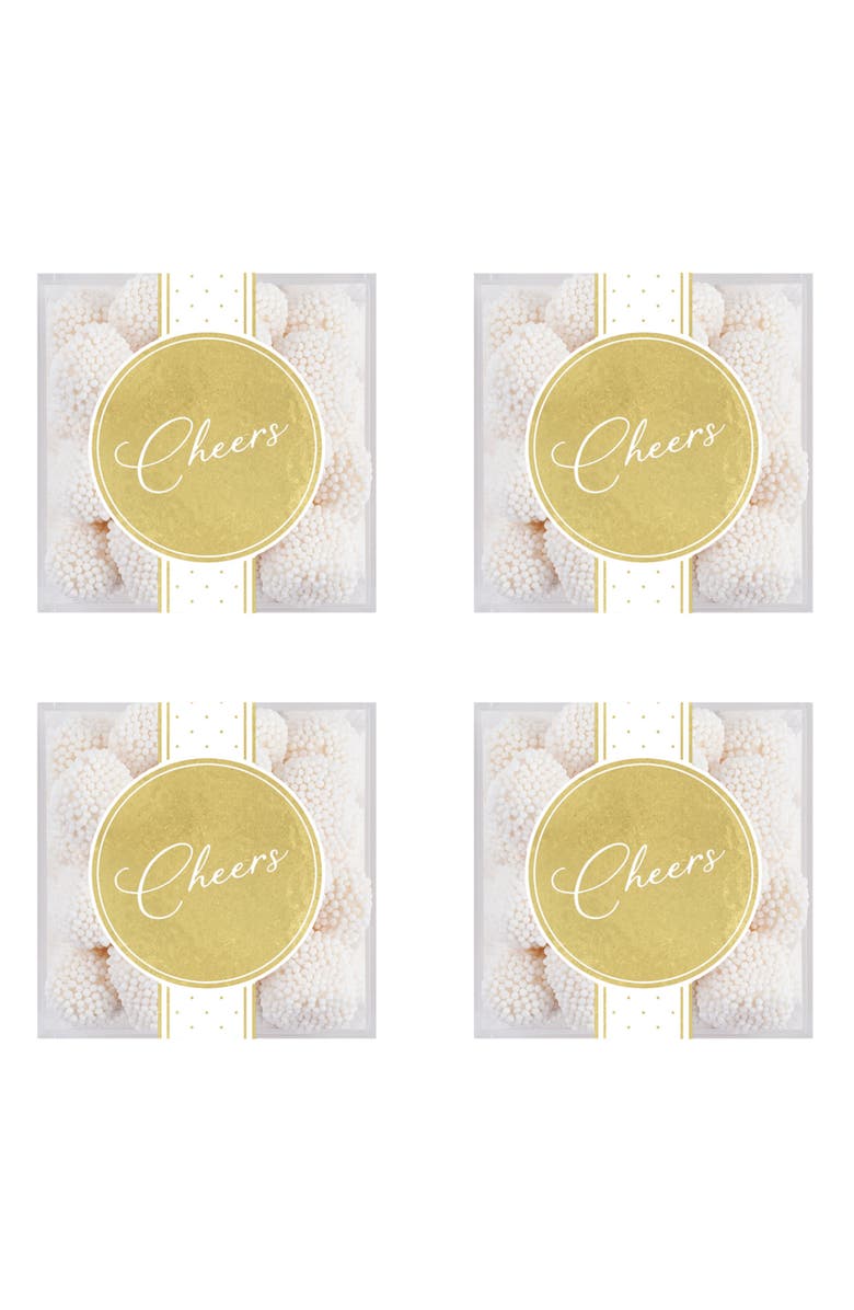 sugarfina Cheers Set of 4 Champagne Bubbles Candy Cubes, Main, color,