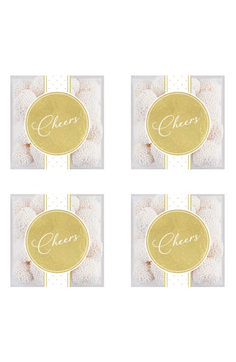 Cheers Set of 4 Champagne Bubbles Candy Cubes