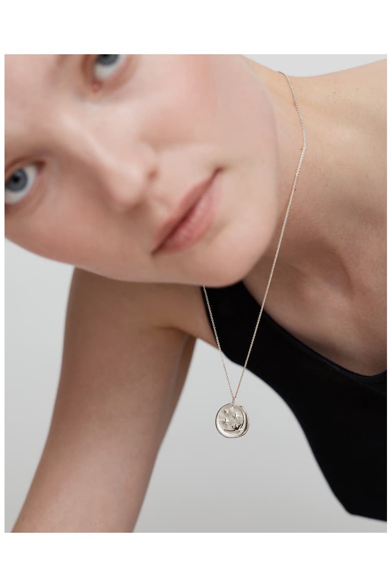 Cosmic Ancient Coin Pendant, Alternate, color, STERLING SILVER