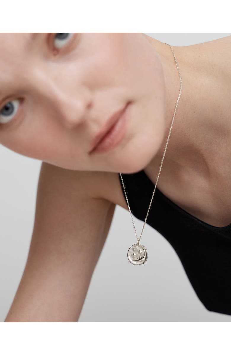 Monica Vinader Cosmic Ancient Coin Pendant, Alternate, color, Sterling Silver