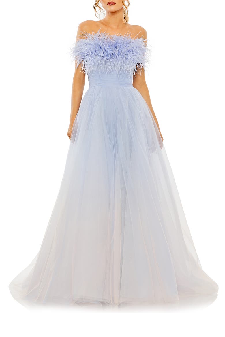blue ombre strapless dress Natalia Maxi Dress.MOV