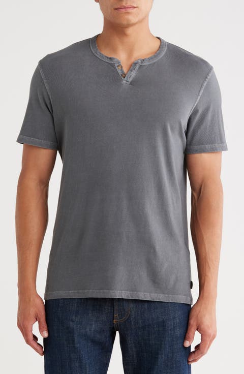 Burnout Notch Neck T-Shirt