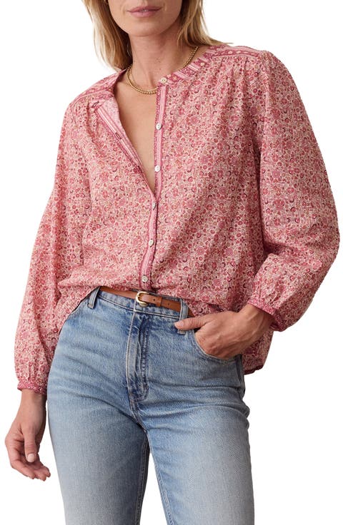 Vivian Floral Button Through Blouse