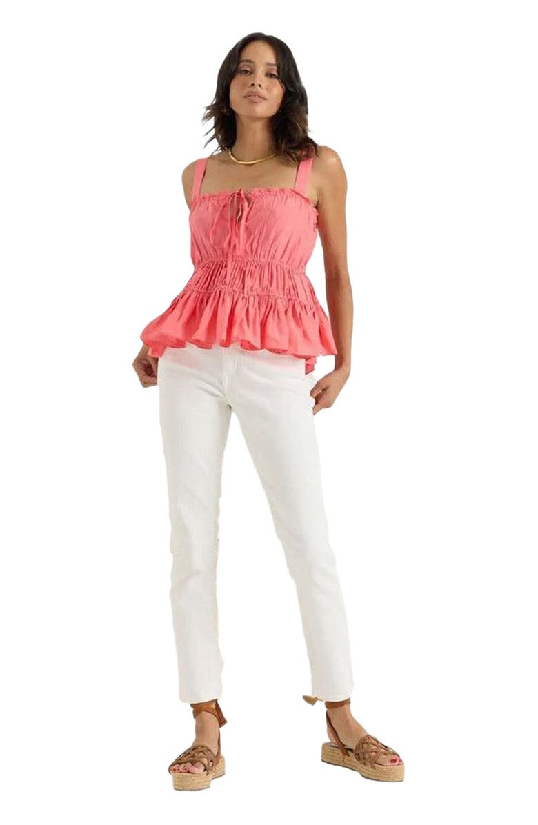 Calypso St. Barth Lola Top, Main, color, Coral