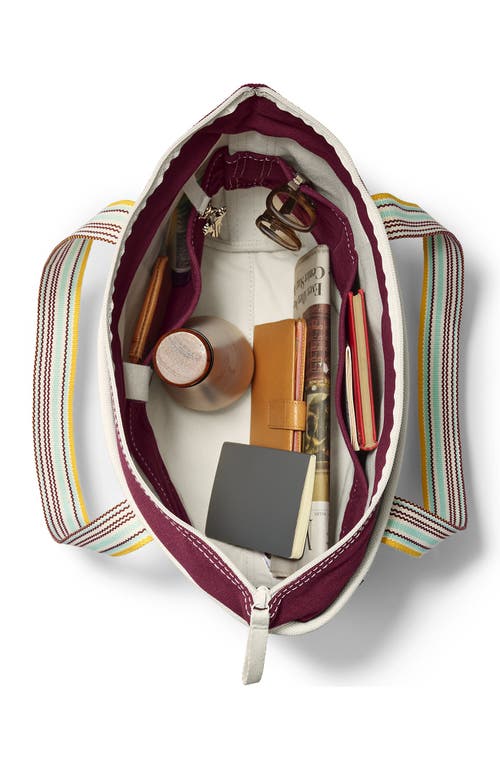 Lands' End Zip Top Canvas Tote Bag In Multi