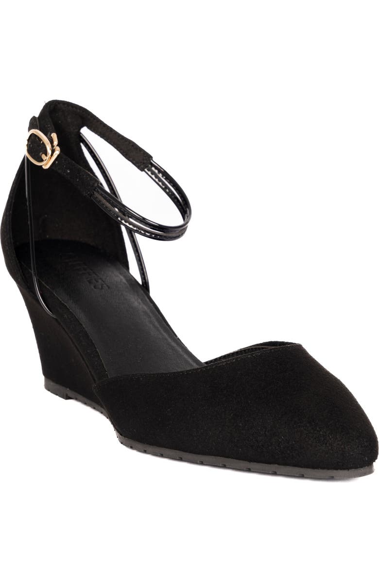 Steffie's Landmark Wedge Heel, Alternate, color, Space Black