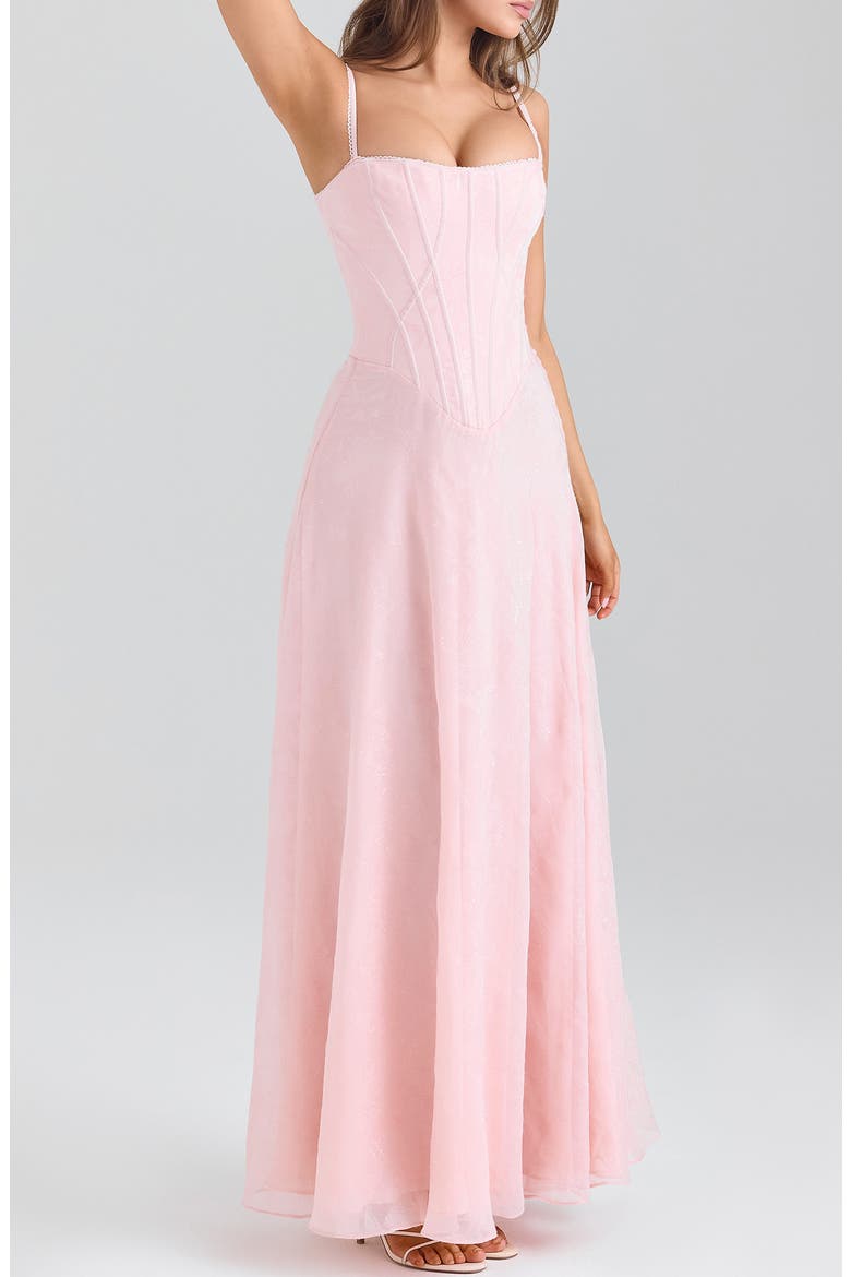 Esme Fil Coupé Chiffon Gown, Alternate, color, BLUSH PINK
