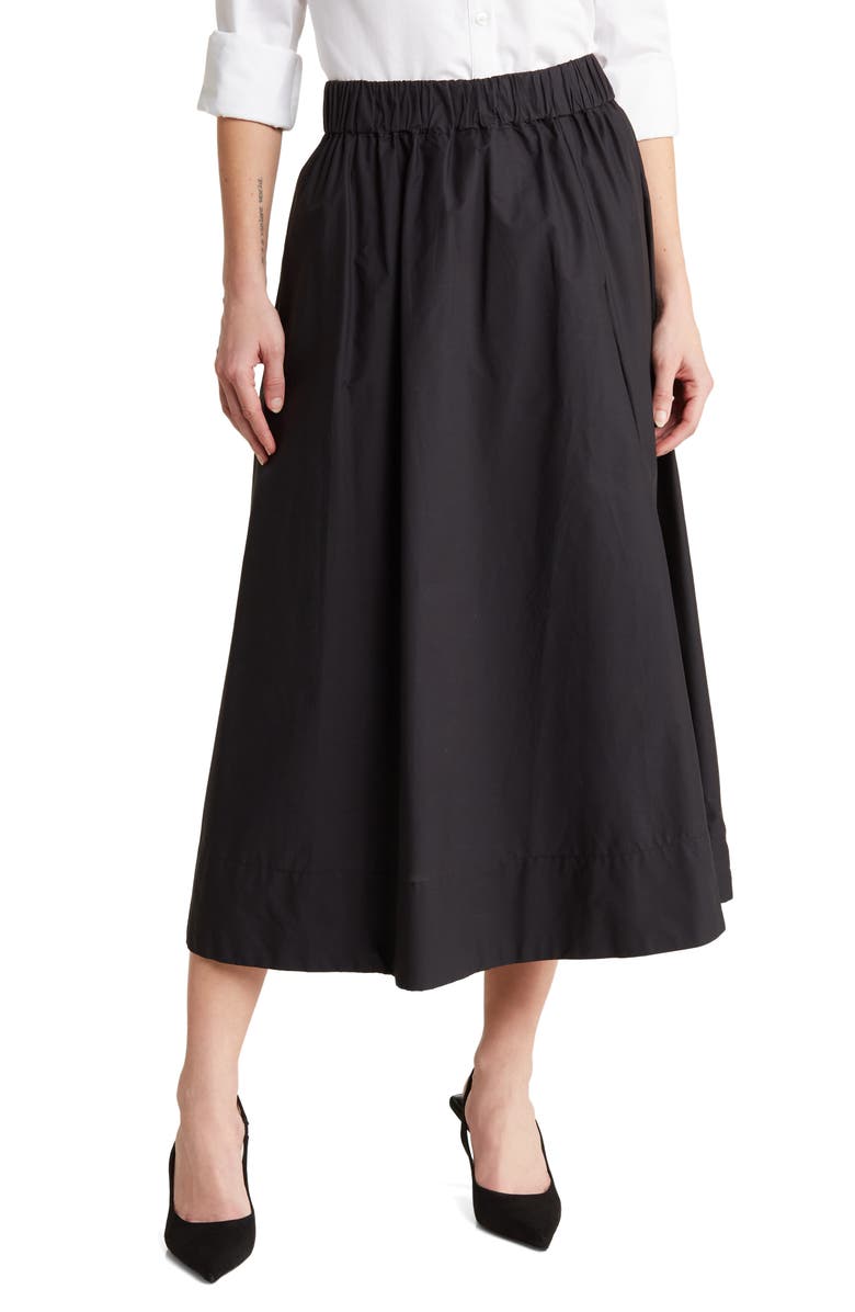Ellen Tracy Cotton Poplin Skirt, Main, color,