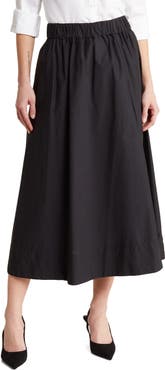 Ellen Tracy Cotton Poplin Skirt