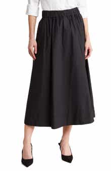 Ellen Tracy Cotton Poplin Skirt