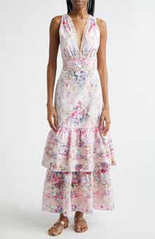 Palatial Pastels Two-Tier Organic Cotton Maxi Dress