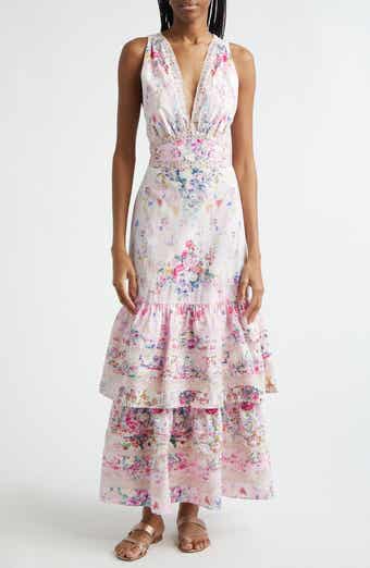 Palatial Pastels Two-Tier Organic Cotton Maxi Dress