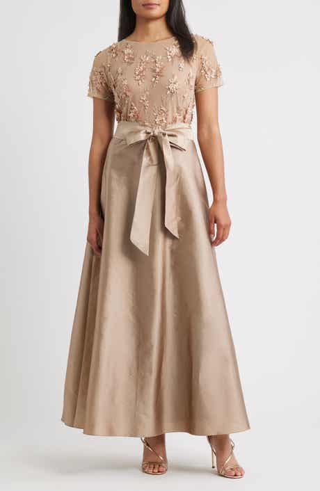 Pisarro Nights 3D Floral Bodice Beaded Gown