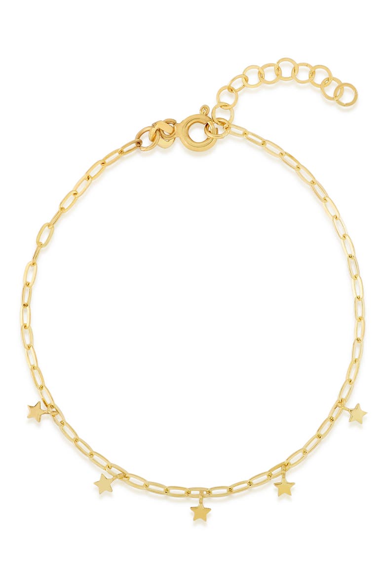 14K Gold Plate Station Bracelet, Main, color, GOLD