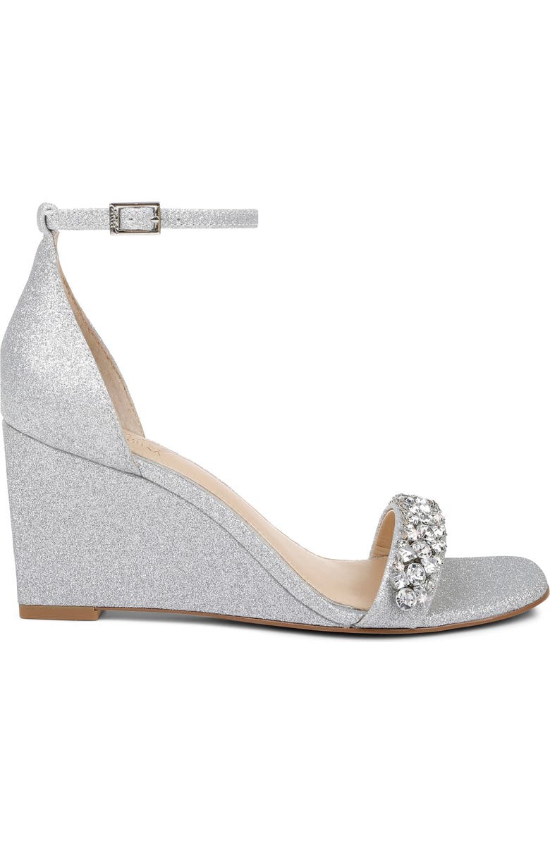 Jewel Badgley Mischka Peggy Ankle Strap Wedge Sandal, Alternate, color,