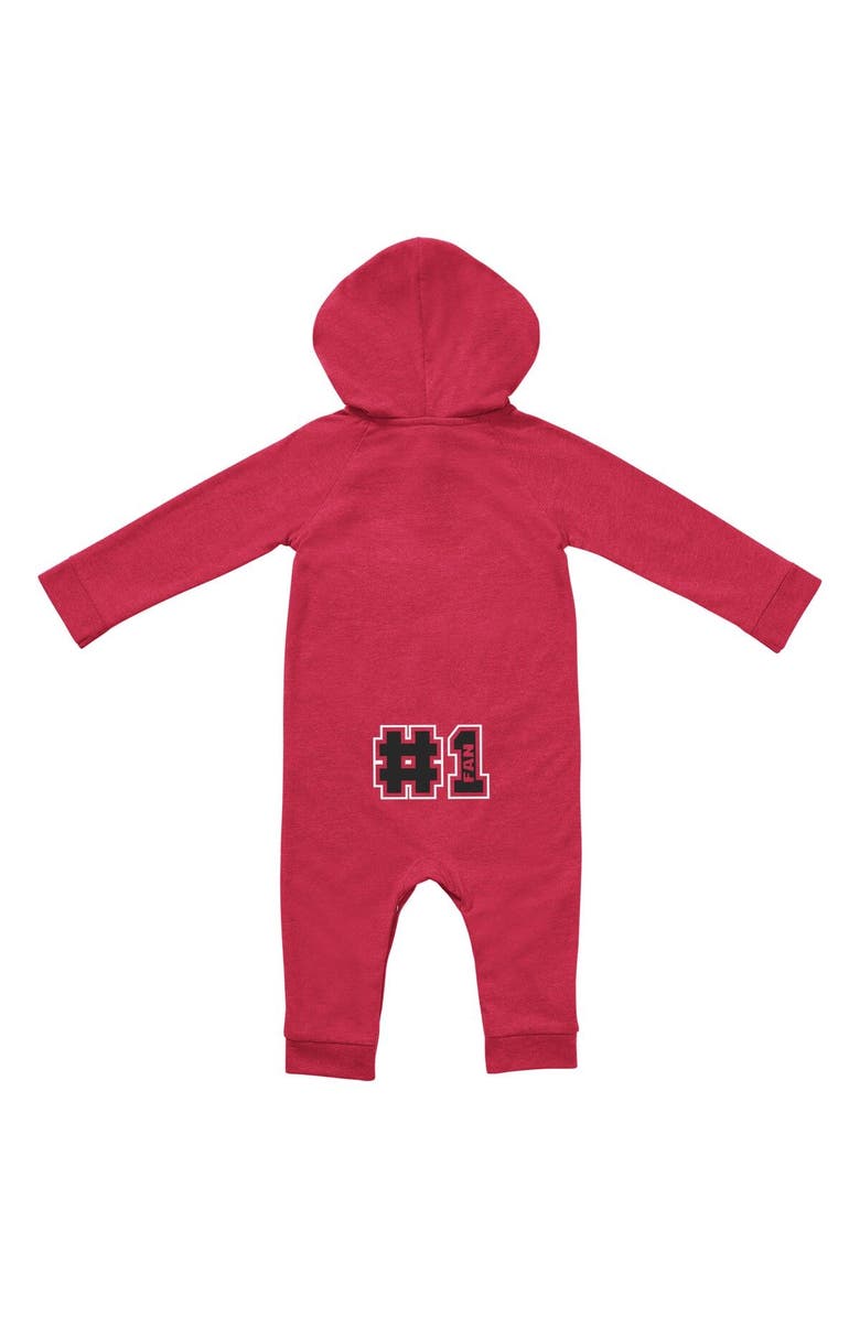 COLOSSEUM Newborn & Infant Colosseum Cardinal Arkansas Razorbacks Henry Pocketed Raglan Hoodie Romper, Alternate, color, 