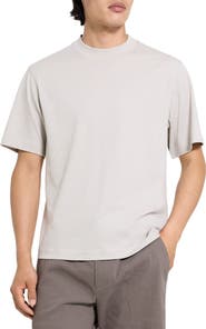 Theory Relaxed Stripe Cotton Blend T-Shirt