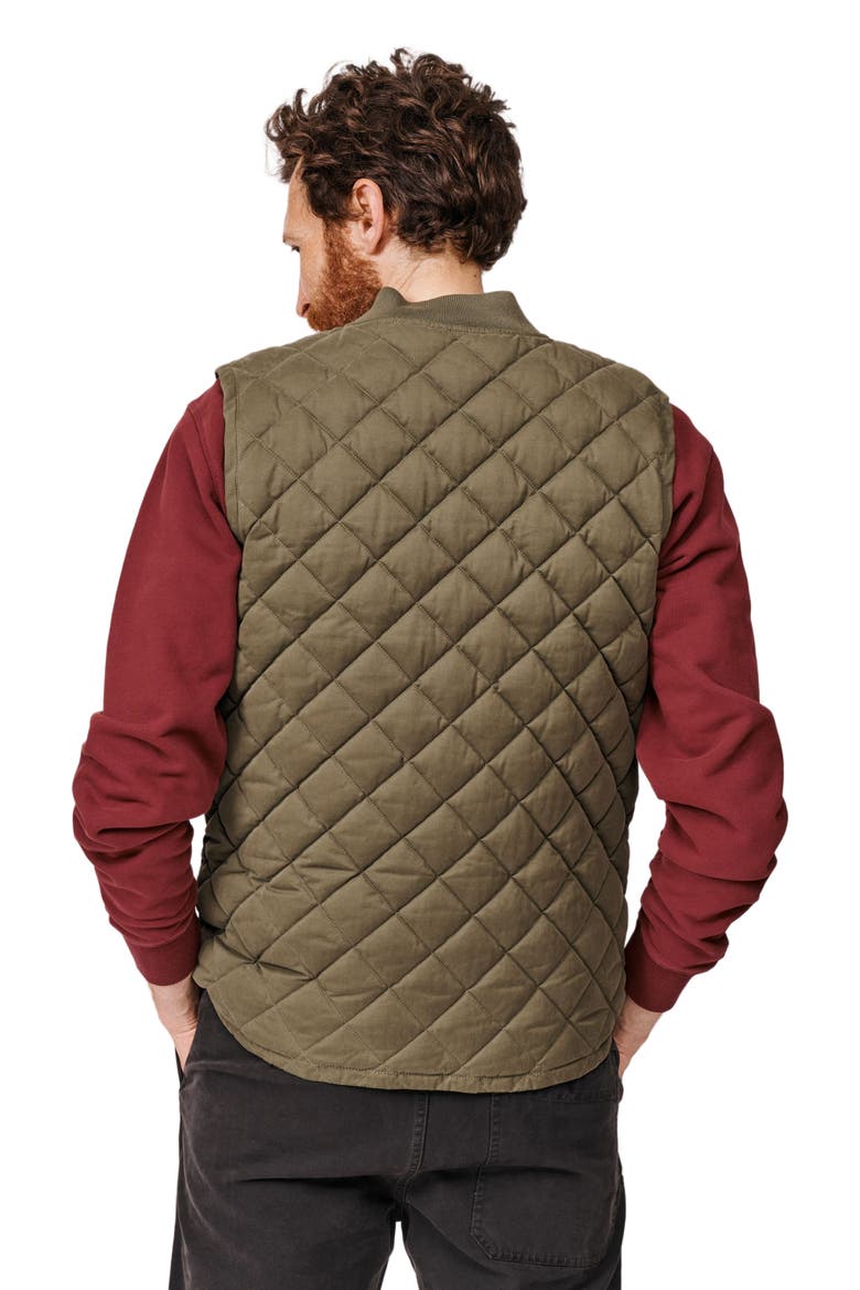 Anwick Quilted Gilet Vest, Alternate, color, Washed Khaki