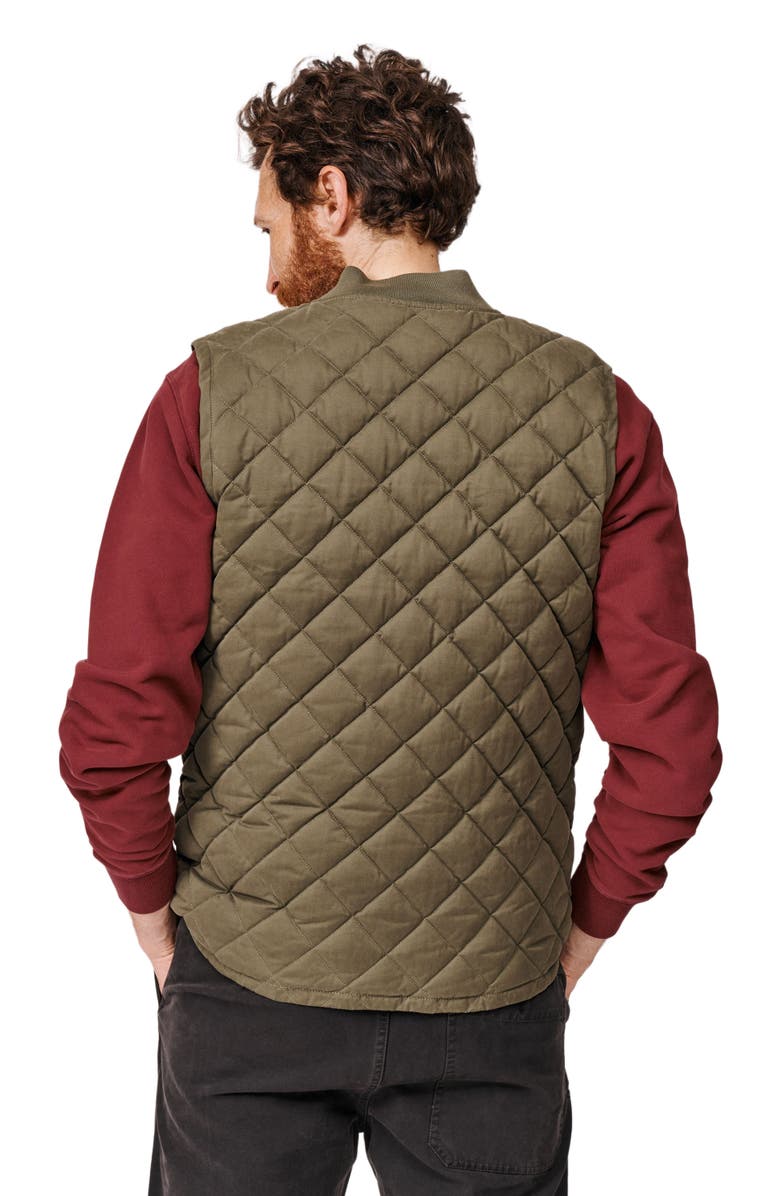 Aubin Anwick Quilted Gilet Vest, Alternate, color, Washed Khaki