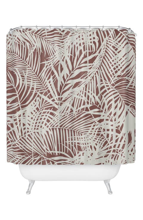 Palm Leaf Mono Shower Curtain