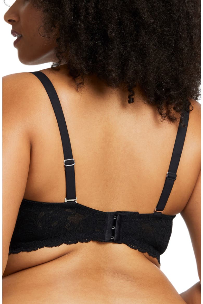 Lace Bralette, Alternate, color, BLACK