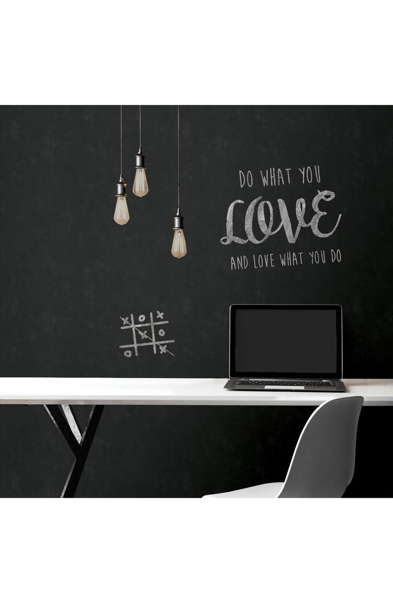 Wallpops Vintage Chalkboard Peel & Stick Wallpaper, Alternate, color, Black