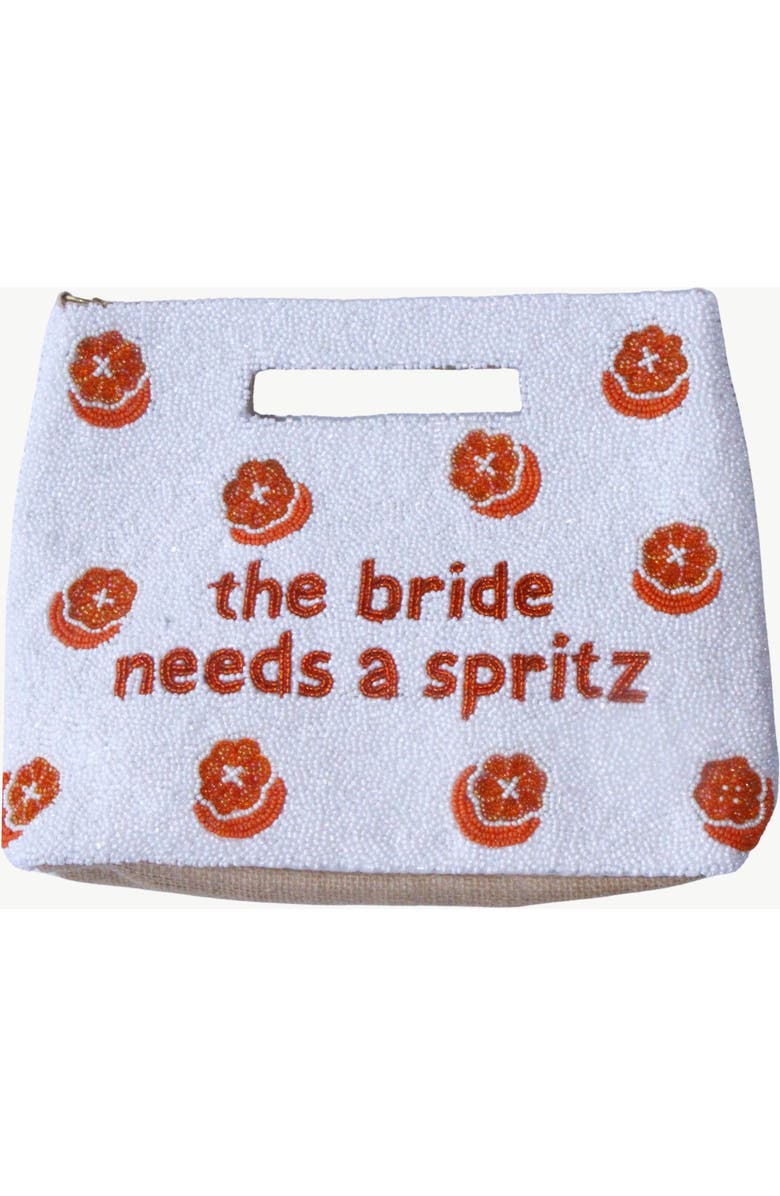 Island to East Side The Bride Needs a Spritz Handle Pouch, Main, color, White