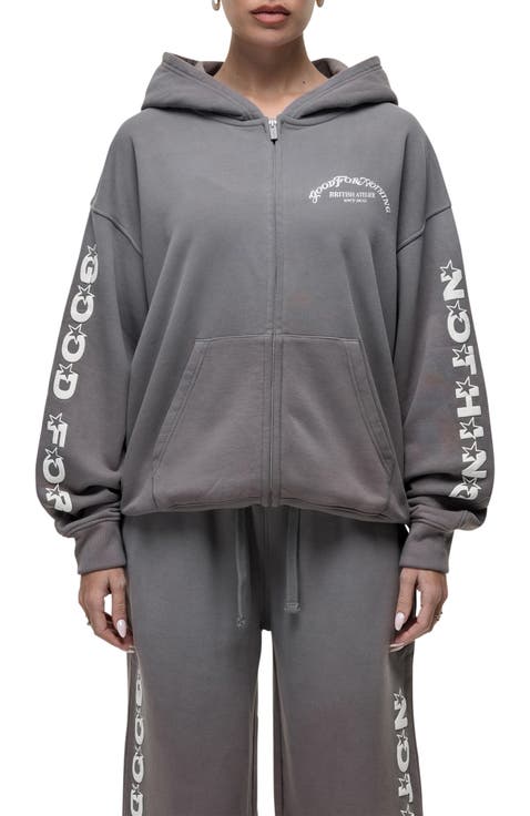 Liberty Grey Zip Hoodie